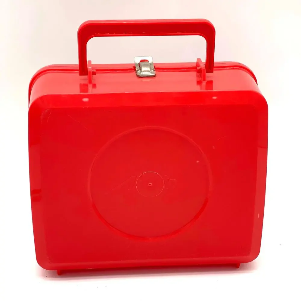 Dick Tracy Lunchbox Thermos Aladdin Disney Brand Red Vintage 1990